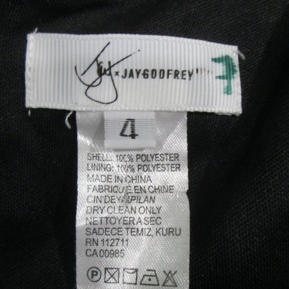 *SOLD* Jay Godfrey Sequin Slit Cocktail Dress in Black - Picture 8 of 8